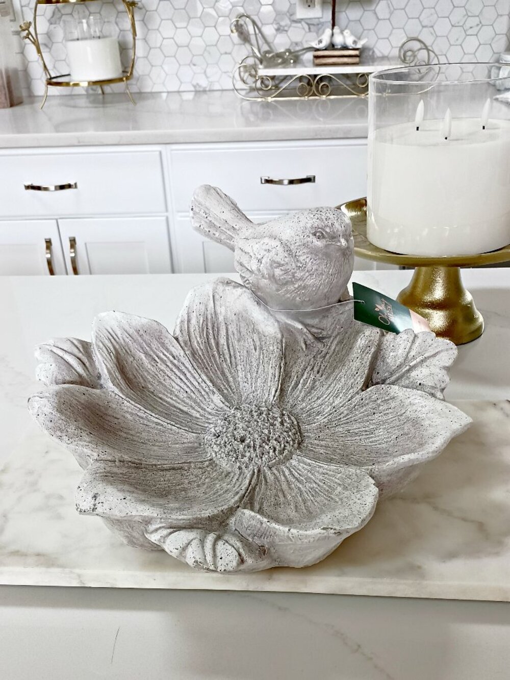 NEW! EXQUISITE GARDEN BIRD BATH DECOR